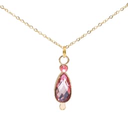 Anime Cosplay Puella Magi Madoka Magica pendant Necklace Kaname Madoka Pink WaterDrop crystal choker Jewelry Fans Gifts