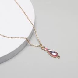 Anime Cosplay Puella Magi Madoka Magica pendant Necklace Kaname Madoka Pink WaterDrop crystal choker Jewelry Fans Gifts
