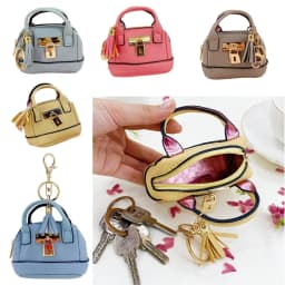 Mini Handbag Coin Purse With KeyChain Mini Luxury Headphone Bag Leather Coin Bag Small Leather Mini Handbag Keychain Women/Lady