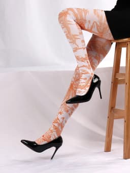 Retro Printed Tights For Women Abstract Portrait Stockings Female Multicolour Fashion Pantyhose Nylon Silk Tights Ins Long Socks