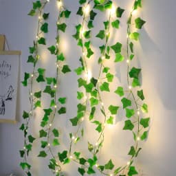 2M Green Leaf String Lights Artificial Ivy Vine Fairy Light Wedding Party Supplies Decoration Home Room Decor Wall Plant Wreath