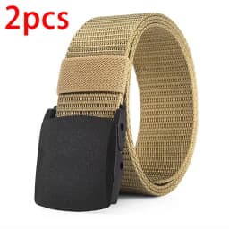 Men's Belt Outdoor Casual Canvas Belt Metal Free Training Nylon Tactical Belt，Versatile For Jeans, Dress，Casual ，For Men Women