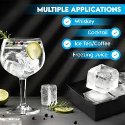 SoftAura 4/6/8/15/160 Grid Large Silicone Ice Cube Tray Food Grade Jumbo Ice Maker Mold Square Ice Tray for Home Kitchen DIY