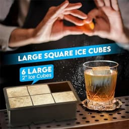 SoftAura 4/6/8/15/160 Grid Large Silicone Ice Cube Tray Food Grade Jumbo Ice Maker Mold Square Ice Tray for Home Kitchen DIY
