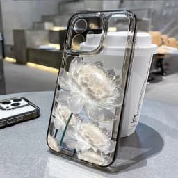 Flower Phone Case For iPhone 17 18 Pro Max 16 13 14 12 11 15 Pro Max 16e Air 7 Plus SE Shockproof Transparent Cover Soft Funda