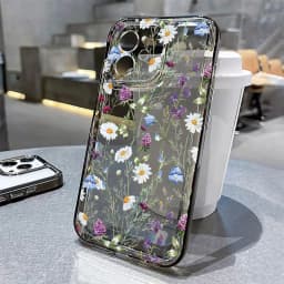 Flower Phone Case For iPhone 17 18 Pro Max 16 13 14 12 11 15 Pro Max 16e Air 7 Plus SE Shockproof Transparent Cover Soft Funda