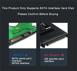 2.5 inch Hard Drive Enclosure USB 3.0/Type C to SATA III Clear External Hard Drive Case for 2.5 inch SATA SSD HDD Support UASP