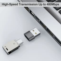 USB to USB C Adapter for iPhone 17 USB C Female to USB Male Car Charger Adapter Type C Converter for Apple 16 for Samsung Galaxy
