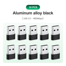 USB to USB C Adapter for iPhone 17 USB C Female to USB Male Car Charger Adapter Type C Converter for Apple 16 for Samsung Galaxy
