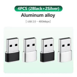 USB to USB C Adapter for iPhone 17 USB C Female to USB Male Car Charger Adapter Type C Converter for Apple 16 for Samsung Galaxy