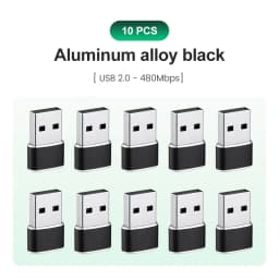 USB to USB C Adapter for iPhone 17 USB C Female to USB Male Car Charger Adapter Type C Converter for Apple 16 for Samsung Galaxy
