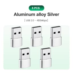 USB to USB C Adapter for iPhone 17 USB C Female to USB Male Car Charger Adapter Type C Converter for Apple 16 for Samsung Galaxy