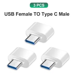 USB to USB C Adapter for iPhone 17 USB C Female to USB Male Car Charger Adapter Type C Converter for Apple 16 for Samsung Galaxy