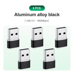 USB to USB C Adapter for iPhone 17 USB C Female to USB Male Car Charger Adapter Type C Converter for Apple 16 for Samsung Galaxy