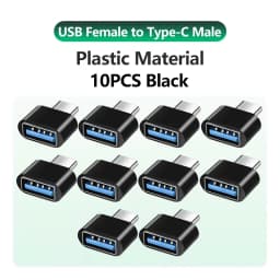 USB to USB C Adapter for iPhone 17 USB C Female to USB Male Car Charger Adapter Type C Converter for Apple 16 for Samsung Galaxy