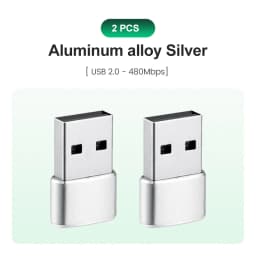 USB to USB C Adapter for iPhone 17 USB C Female to USB Male Car Charger Adapter Type C Converter for Apple 16 for Samsung Galaxy