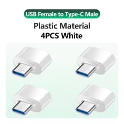USB to USB C Adapter for iPhone 17 USB C Female to USB Male Car Charger Adapter Type C Converter for Apple 16 for Samsung Galaxy