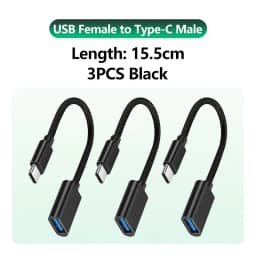 USB to USB C Adapter for iPhone 17 USB C Female to USB Male Car Charger Adapter Type C Converter for Apple 16 for Samsung Galaxy