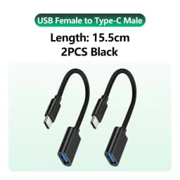 USB to USB C Adapter for iPhone 17 USB C Female to USB Male Car Charger Adapter Type C Converter for Apple 16 for Samsung Galaxy