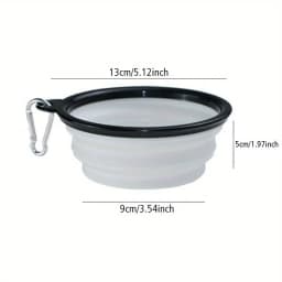 Dog Folding Bowl Portable Dog Travel Bowl Dog Food Water Bowl for Outdoor Walking Silicone Dog Food Water Bowl with Bowl Lip