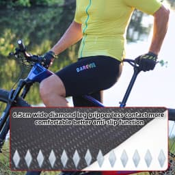 DAREVIE Cycling Bib Shorts Seamless 4.0 Italy ELASTIC-INTERFACE Pad Cycling Shorts Diamond Leg Gripper Men's Bretelelle Shorts