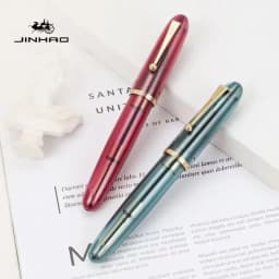 Jinhao 9019 Fountain Pen Transparent Luxury Resin Pen 0.5/0.7mm Nib Writing Ink Pens Stationery Business Office School Supplies