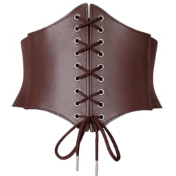Medieval Waist Belt Brown Elastic Bind Belt Trendy Decoration Women Retro Viking Renaissance Dress Accessory For Cosplay Prop