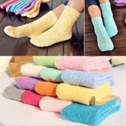 Soft Coral Fleece Velvet Socks For Women Warm Bed Socks Winter Sweet Gift