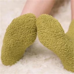 Soft Coral Fleece Velvet Socks For Women Warm Bed Socks Winter Sweet Gift