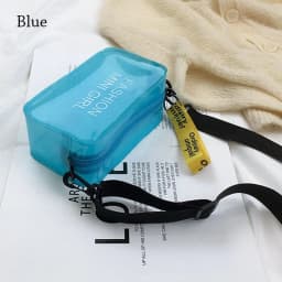 Transparent Laser Crossbody Bag for Women Candy Color Letter Fashion Mini Shoulder Messenger Bag PVC Jelly Small Tote Bag