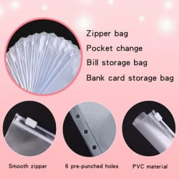 A6 Budget Binder Cash Envelope Planner System Organizer with Budget Money Envelopes,Expense Budget Sheets,Binder Pockets