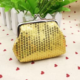 Sequins Decor Coin Purse, Women's Stylish Kiss Lock Storage Bag For Lipstick & Key, For Carnaval Party Use & For Music Festival