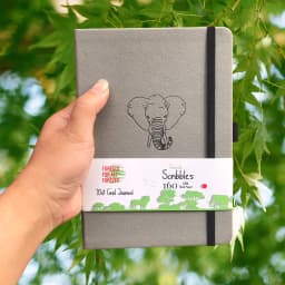 BUKE Elephant Dotted Journal,160gsm Thick Cream Paper Dot Grid Notebook 160 Pages Numbered, 5*5mm DOT-GRID Layouts, Additional