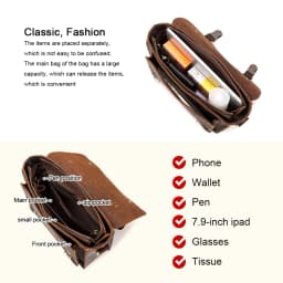 Crazy Horse Leather Men Messenger Bag Business Laptop Briefcase Casual Male Work Tote Bags for Ipad Large Capacity Travel Bag