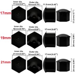 17mm/19mm/21mm 20Pcs Car Wheel Nut Caps Protection Covers Caps Auto Hub Screw Cover Black Car Tire Bolt Nut Cap Tyre Decoration