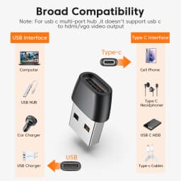 1/3/5pcs USB To Type C OTG Adapter USB C Male To USB Type-c Female Converter For Macbook Xiaomi Samsung S21 USBC OTG Connector