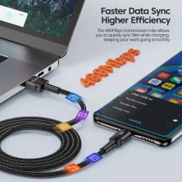 Toocki USB Type C Cable Fast Charging USB C Charger Cord For iPhone 15 14 13 12 11 Huawei P40 P30 Realme Oppo Oneplus Power Bank