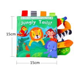 Soft Baby Books 3D Touch Feel High Contrast Cloth Book Sensory Early Learning Stroller Toys for Infant Toddler Gifts 0-12 Months