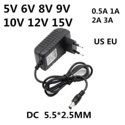 AC 110-240V DC 5V 6V 8V 9V 10V 12V 15V 0.5A 1A 2A 3A Universal Power Adapter Supply Charger Adaptor EU US for LED Light Strips