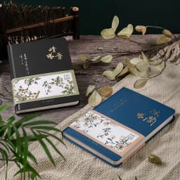 Creative Colorful Page Notebook Chinese Style Hardcover Diary Books Weekly Planner Handbook Color Inside Page for Students
