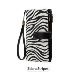 MIYIN Fashion Vintage Women Wallet RFIDShieldingDouble Zipper Long Wallet Trifold Credit CardHolder Women Clutch Wristlet Wallet