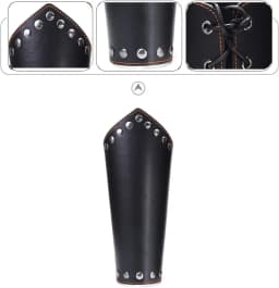 2pcs medieval leather glove braces black armband braces Renaissance knight leather braces Viking role-playing Halloween