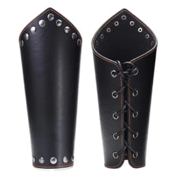 2pcs medieval leather glove braces black armband braces Renaissance knight leather braces Viking role-playing Halloween