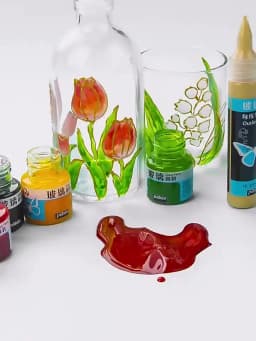 Beginners Glass Acrylic Paint 20/25ml Bottle Transparent Sun-Resistant Organic For Ceramics Diy Handmade Fabric Graffiti Pigment