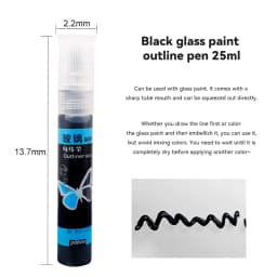 Beginners Glass Acrylic Paint 20/25ml Bottle Transparent Sun-Resistant Organic For Ceramics Diy Handmade Fabric Graffiti Pigment