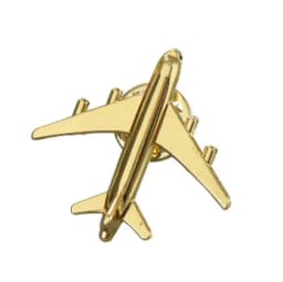 PESENAR Fashionable Gold Small Airplane Pendant Earrings with Simple and Personalized Solid Color Earrings and Ear Buckles