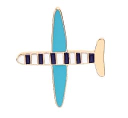 PESENAR Fashionable Gold Small Airplane Pendant Earrings with Simple and Personalized Solid Color Earrings and Ear Buckles