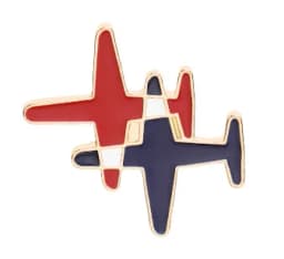 PESENAR Fashionable Gold Small Airplane Pendant Earrings with Simple and Personalized Solid Color Earrings and Ear Buckles
