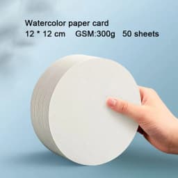 Watercolor Paper Card Postcard Thickened 300g Square Round Rectangular Mini Sketch Paper Card Art Supplies