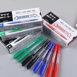 4/8Pcs Waterproof Oil Ink Permanent Art Marker Fineliner Pen 0.5mm 1.0mm Dual Tip For Comics Painting Drawing Writing Stationery
